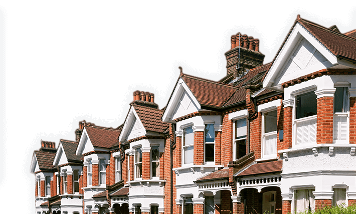 Row of houses on a street