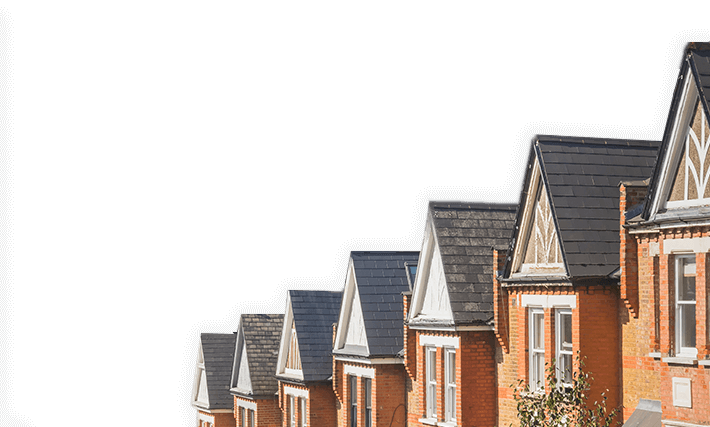 Row of houses on a street